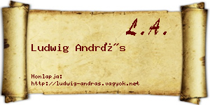 Ludwig András névjegykártya
